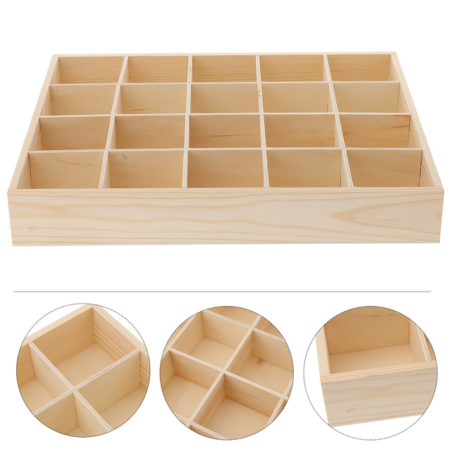 20 Compartments Wooden Storage Box Drawers Clothes Tie Organizer Storage Box  Clothing Storage Drawers - AliExpress